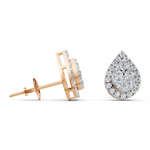 Load image into Gallery viewer, Luna Round Diamond Cluster StudLadies Earring