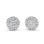 Load image into Gallery viewer, Era Round Diamond Cluster Stud Ladies Earring
