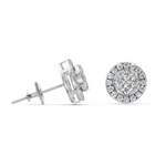 Load image into Gallery viewer, Era Round Diamond Cluster Stud Ladies Earring