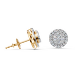 Load image into Gallery viewer, Era Round Diamond Cluster Stud Ladies Earring
