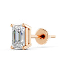 Load image into Gallery viewer, Jaara Emerald Solitaire Diamond stud Earring