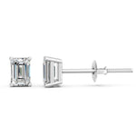 Load image into Gallery viewer, Ivira Emerald Solitaire Diamond stud Earring