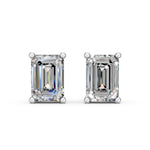 Load image into Gallery viewer, Ivana Emerald Solitaire Diamond stud Earring