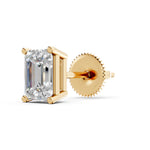 Load image into Gallery viewer, Ivana Emerald Solitaire Diamond stud Earring