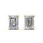 Load image into Gallery viewer, Ivana Emerald Solitaire Diamond stud Earring