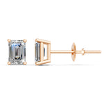 Load image into Gallery viewer, Isira Emerald Solitaire Diamond stud Earring