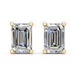 Load image into Gallery viewer, Isira Emerald Solitaire Diamond stud Earring