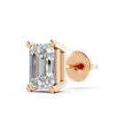 Load image into Gallery viewer, Ishya Emerald Solitaire Diamond stud Earring