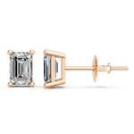 Load image into Gallery viewer, Ishya Emerald Solitaire Diamond stud Earring
