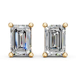 Load image into Gallery viewer, Ishya Emerald Solitaire Diamond stud Earring