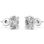 Load image into Gallery viewer, Iraza Oval Solitaire Diamond stud Earring
