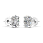 Load image into Gallery viewer, Ihina Oval Solitaire Diamond stud Earring