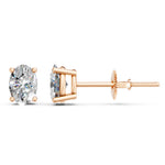 Load image into Gallery viewer, Iesha Oval Solitaire Diamond stud Earring