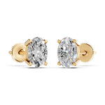 Load image into Gallery viewer, Iesha Oval Solitaire Diamond stud Earring