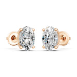Load image into Gallery viewer, Iaira Oval Solitaire Diamond stud Earring