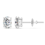 Load image into Gallery viewer, Iaira Oval Solitaire Diamond stud Earring