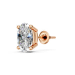 Load image into Gallery viewer, Iaara Oval Solitaire Diamond stud Earring