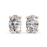 Load image into Gallery viewer, Iaara Oval Solitaire Diamond stud Earring
