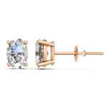 Load image into Gallery viewer, Iaara Oval Solitaire Diamond stud Earring