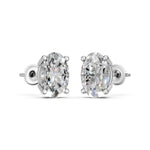 Load image into Gallery viewer, Iaara Oval Solitaire Diamond stud Earring