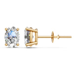 Load image into Gallery viewer, Iaara Oval Solitaire Diamond stud Earring