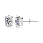Load image into Gallery viewer, Huma Oval Solitaire Diamond stud Earring
