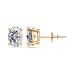Load image into Gallery viewer, Huma Oval Solitaire Diamond stud Earring