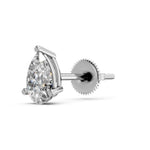 Load image into Gallery viewer, Hiyra Pear Solitaire Diamond stud Earring