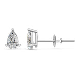 Load image into Gallery viewer, Hera Pear Solitaire Diamond stud Earring
