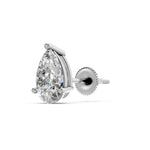Load image into Gallery viewer, Havya Pear Solitaire Diamond stud Earring