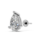 Load image into Gallery viewer, Hania Pear Solitaire Diamond stud Earring