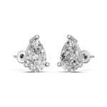 Load image into Gallery viewer, Hania Pear Solitaire Diamond stud Earring