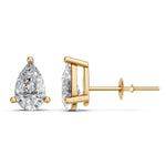 Load image into Gallery viewer, Hania Pear Solitaire Diamond stud Earring