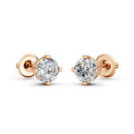 Load image into Gallery viewer, Griya Round Solitaire Diamond stud Earring