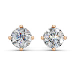 Load image into Gallery viewer, Glora Round Solitaire Diamond stud Earring
