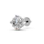 Load image into Gallery viewer, Glora Round Solitaire Diamond stud Earring