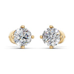 Load image into Gallery viewer, Glora Round Solitaire Diamond stud Earring