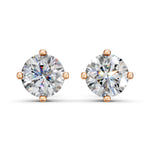 Load image into Gallery viewer, Glora Round Solitaire Diamond Diamond Earring