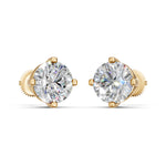 Load image into Gallery viewer, Glora Round Solitaire Diamond Diamond Earring