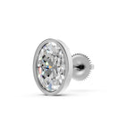 Load image into Gallery viewer, Forra Oval Solitaire Bezal stud Earring
