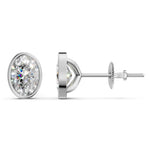 Load image into Gallery viewer, Forra Oval Solitaire Bezal stud Earring