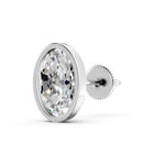 Load image into Gallery viewer, Manya Oval Solitaire Diamond stud Earring