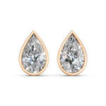 Load image into Gallery viewer, Manra Pear Solitaire Diamond Earring