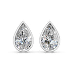Load image into Gallery viewer, Manra Pear Solitaire Diamond Earring