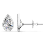 Load image into Gallery viewer, Manra Pear Solitaire Diamond Earring