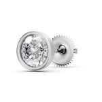 Load image into Gallery viewer, Felra Round Solitaire Diamond Bezal stud Earring
