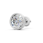 Load image into Gallery viewer, Farza Round Solitaire Diamond Bezal stud Earring