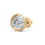 Load image into Gallery viewer, Farza Round Solitaire Diamond Bezal stud Earring
