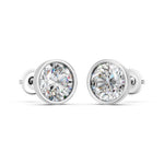 Load image into Gallery viewer, Marza Round Solitaire Diamond stud Earring