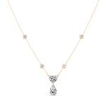 Load image into Gallery viewer, SkiraTwo Stone Diamond Necklace